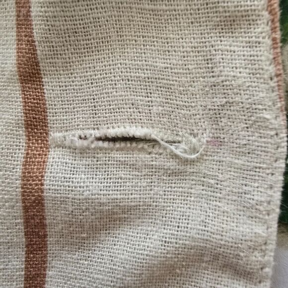 ModCloth Opportunity Linen/Viscose Blazer Cream Striped Front Pockets Light 1X - Picture 11 of 11